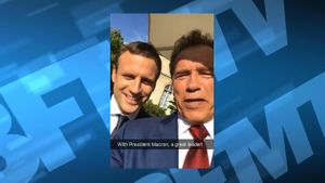 Schwarzenegger y Macron suben video apoyando el acuerdo climático de París
