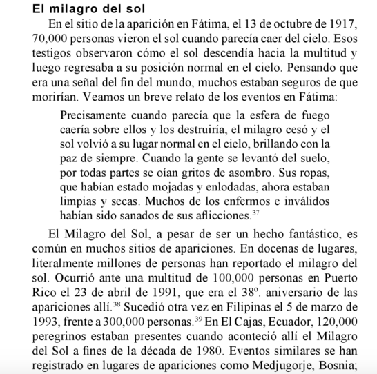 El Milagro del sol