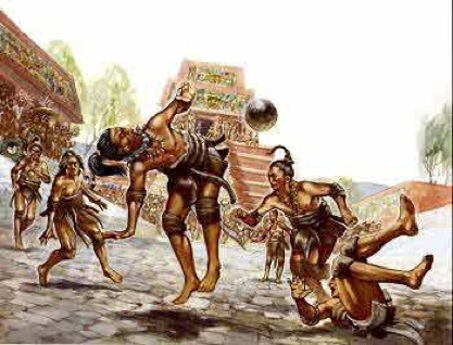 mayas juego balón