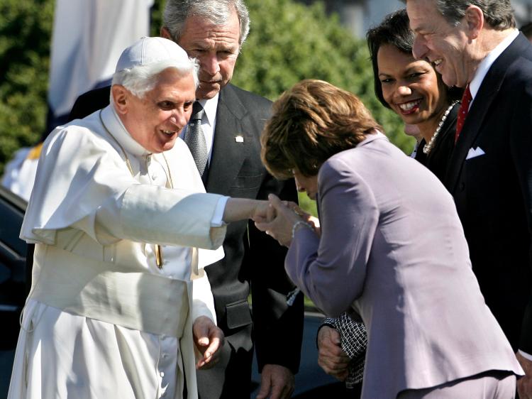 Pelosi kiss pope ring