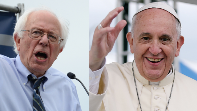 Bernie Sanders sostiene que el papa Francisco es socialista