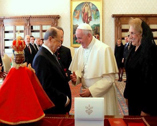 El papa Francisco se reúne con el presidente del Líbano