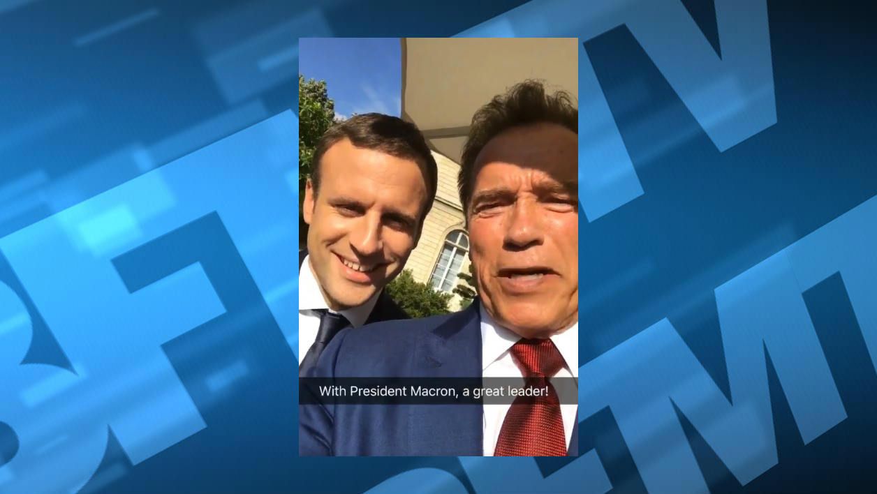 Schwarzenegger y Macron suben video apoyando el acuerdo climático de París