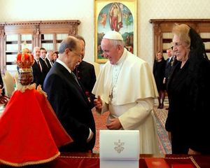 El papa Francisco se reúne con el presidente del Líbano