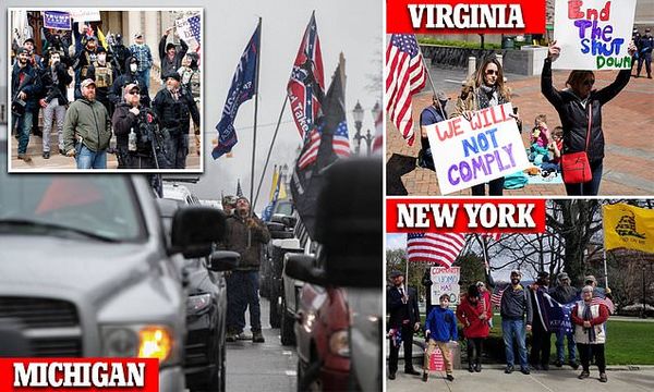 Manifestantes en todo Estados Unidos protestan contra órdenes de cuarentena "tiránica"